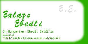 balazs ebedli business card